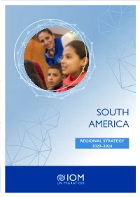 IOM Regional Strategy 2020-2024 South America