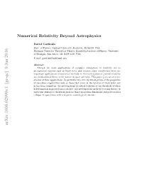 Numerical Relativity Beyond Astrophysics 2