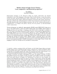 Relative Clauses in Upper Necaxa Totonac: Local, Comparative, and Diachronic Perspectives1