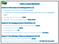 Urban Issues and Challenges