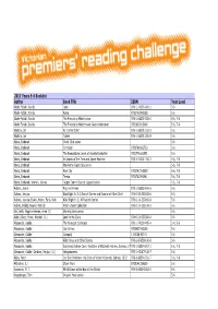 Year 5-6 Book List
