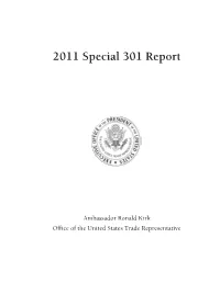 2011 Special 301 Report
