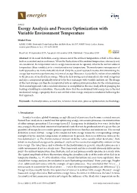 Exergy Analysis and Process Optimization with Variable Environment Temperature