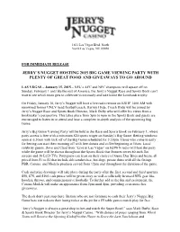 Jerry's Nugget Hosting 2015 Big Game Viewing Party With