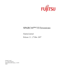 SPARC64™ VI Extensions