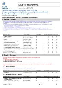 Study Programme