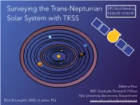 Surveying the Trans-Neptunian Solar System with TESS