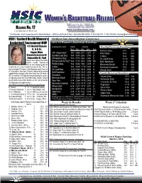 Women's Basketball Release