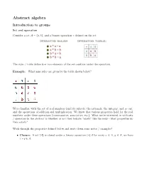 Abstract Algebra