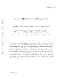 Axions As Quintessence in String Theory