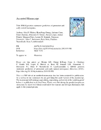 EMAS Position Statement: Predictors of Premature and Early Natural Menopause