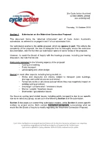 [For Cycle Action Auckland Contact Details, Please See Undersigned] Thursday, 14 October 2010 Section 1 Submission on the Waterv