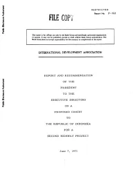 Ft'l E Copreport No. P-9 Public Disclosure Authorized This Report Is for Official Use Only by the Bank Group and Specifically Authorized Organizations Or Persons