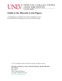 Guide to the Marzette Lewis Papers