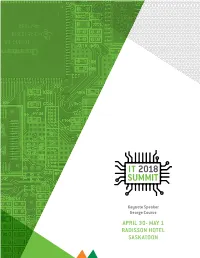 IT Summit Handbook Saskatchewan IT Summit Planning Committee