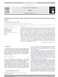 Searching for Main-Belt Comets Using the Canada–France–Hawaii Telescope Legacy Survey ∗ Alyssa M