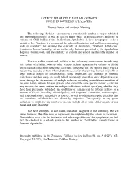 A Checklist of Child Ballad Variants Found in Southern Appalachia
