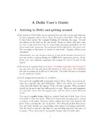 A Delhi User's Guide