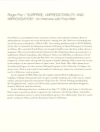 An Interview with Fred Wah