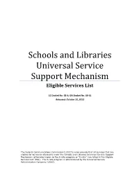 Eligible Services List