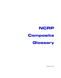 NCRP Composite Glossary