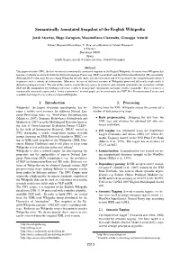 Semantically Annotated Snapshot of the English Wikipedia