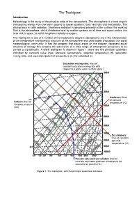 The Tephigram Introduction Meteorology Is the Study of the Physical State of the Atmosphere