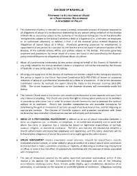 DIOCESE of NASHVILLE 1 This Statement of Policy Is Intended to Create a Prompt