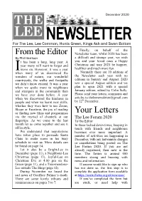 From the Editor Your Letters