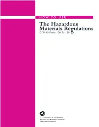 Hazardous Materials Regulations (HMR) and Should Not Be Used to Determine Compliance with the HMR