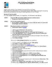HTC Tytn Easy Email Setup (For Gmail E-Mail Service)