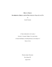 Mhysa Or Monster: Masculinization, Mimicry, and the White Savior in a Song of Ice and Fire