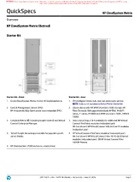 Quickspecs HP Cloudsystem Matrix