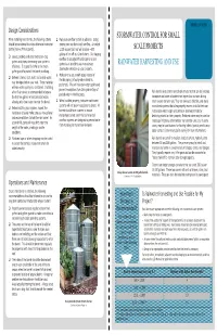 Stormwater Control for Small Scale Projects
