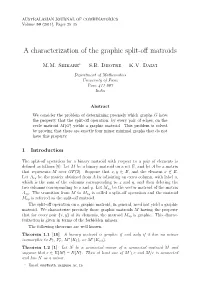 A Characterization of the Graphic Split-Off Matroids