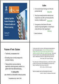 Applying Cognitive Science Principles to Promote Durable and Efficient