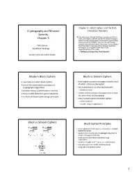 Chapter 3 – Block Ciphers and the Data Encryption Standard