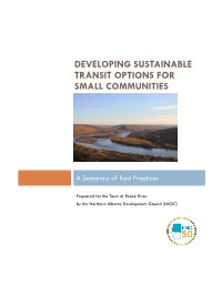 Developing Sustainable Transit Options for Small Communities