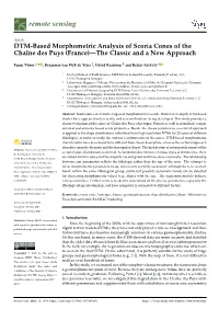 DTM-Based Morphometric Analysis of Scoria Cones of the Chaîne Des Puys (France)—The Classic and a New Approach