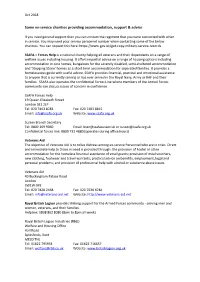 Ex-Service Personnel Charities List