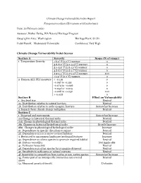 Climate Change Vulnerability Index Report Eriogonum Codium