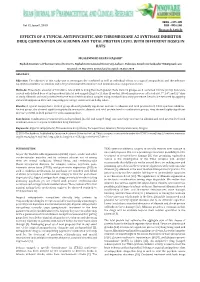Effects of a Typical Antipsychotic and Thromboxane A2 Synthase Inhibitor Drug Combination on Albumin and Total Protein Level with Different Doses in Rats