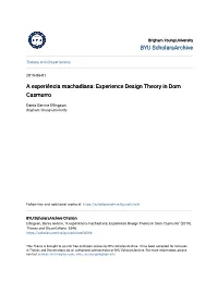 Experience Design Theory in Dom Casmurro