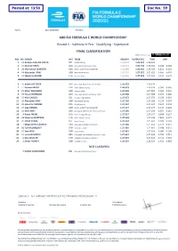 FINAL CLASSIFICATION Round 5