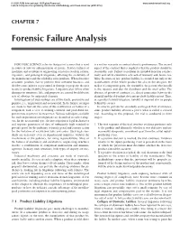 Forensic Failure Analysis