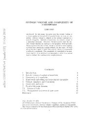 Systolic Volume and Complexity of 3-Manifolds