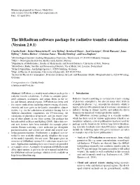 The Libradtran Software Package for Radiative Transfer Calculations (Version 2.0.1)