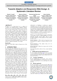 Towards Adaptive and Responsive Web Design: a Systematic Literature Review
