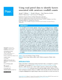 Using Road Patrol Data to Identify Factors Associated with Carnivore Roadkill Counts