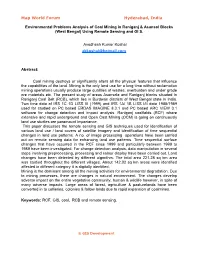 Environmental Problems Analysis of Coal Mining in Raniganj & Asansol